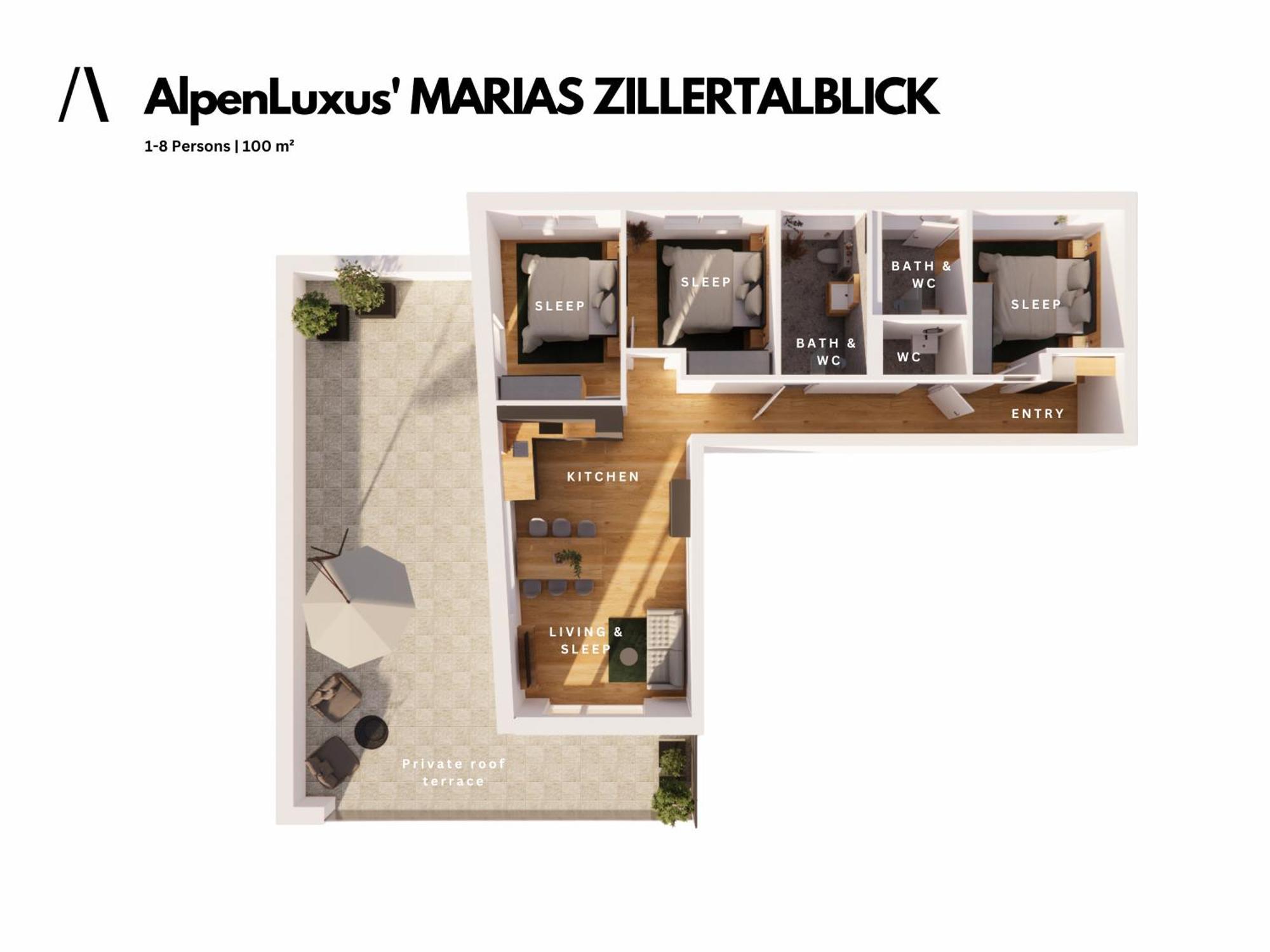 Alpenluxus Presents - Marias Zillertalblick With Roof Terrace, 3 Bedrooms & Parking Space 쉴리테르스 외부 사진